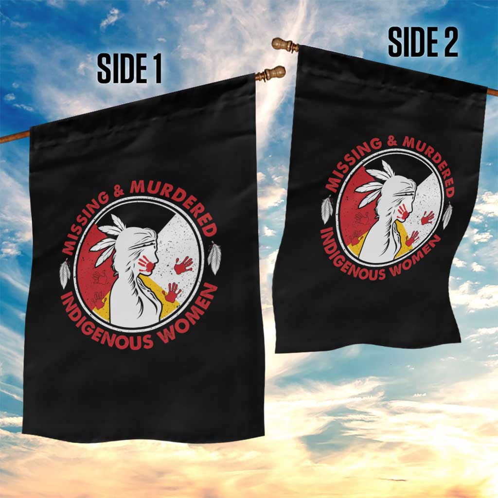 MMIW Missing and Murdered Indigenous Women Red Hand Garden Flag - Wonder Print Shop