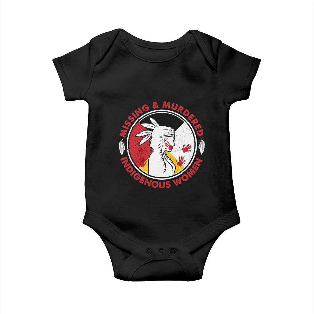 MMIW Missing and Murdered Indigenous Women Red Hand Baby Onesie - Wonder Print Shop
