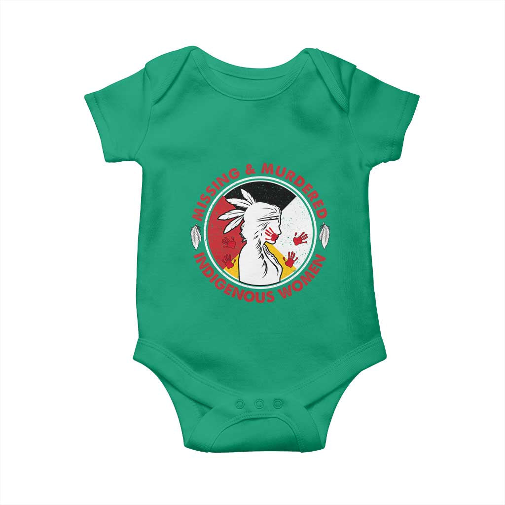 MMIW Missing and Murdered Indigenous Women Red Hand Baby Onesie - Wonder Print Shop