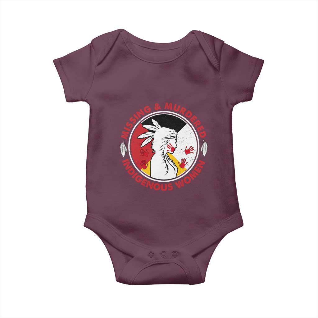 MMIW Missing and Murdered Indigenous Women Red Hand Baby Onesie - Wonder Print Shop