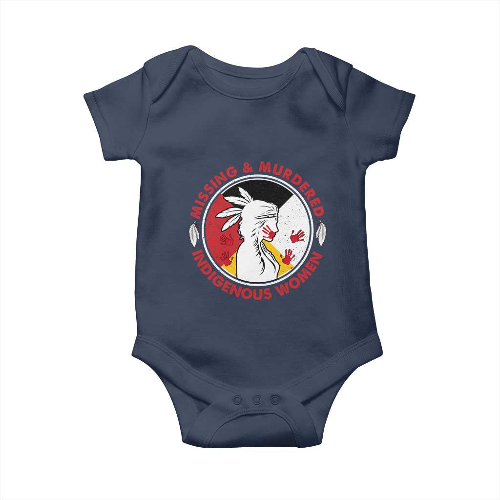 MMIW Missing and Murdered Indigenous Women Red Hand Baby Onesie - Wonder Print Shop