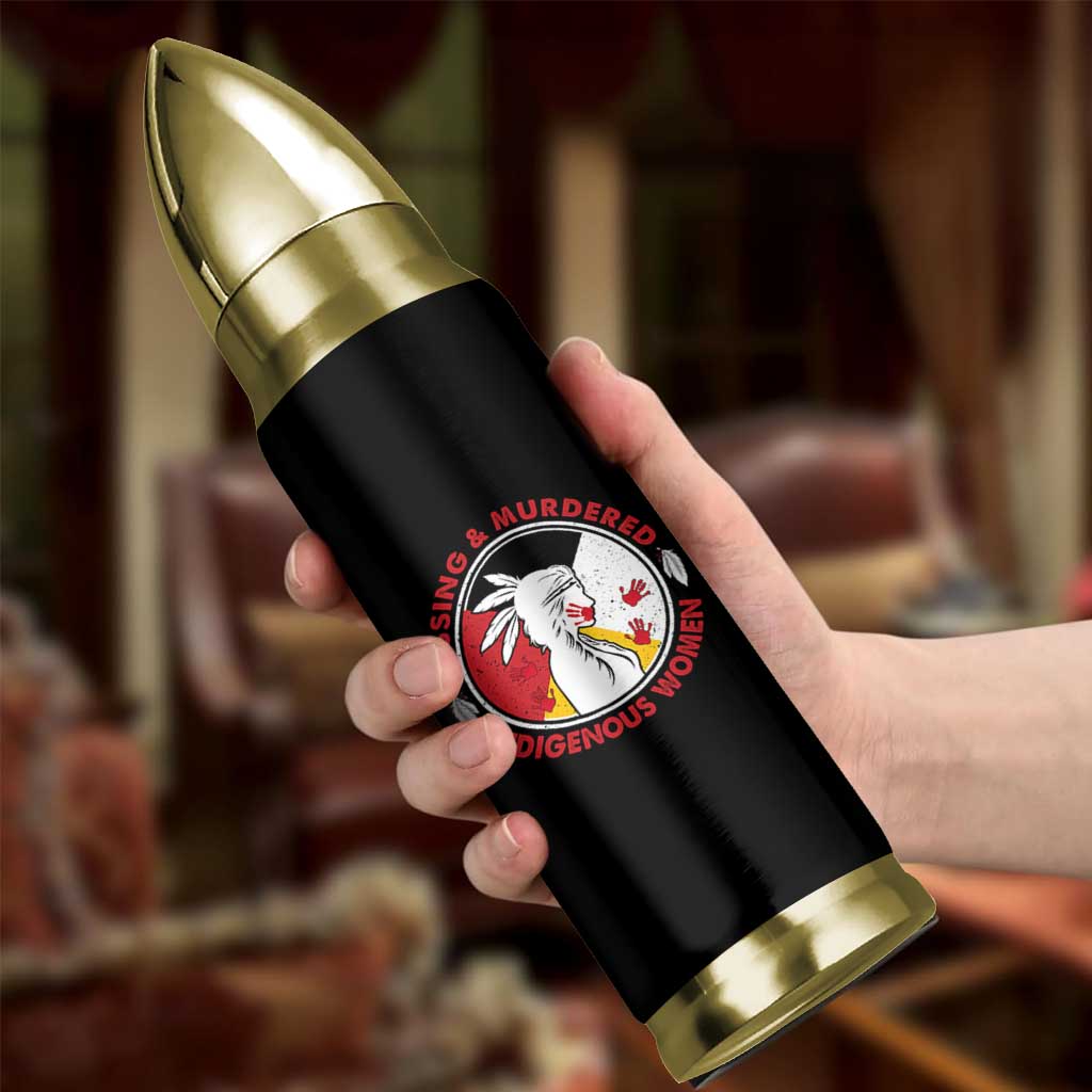 MMIW Missing and Murdered Indigenous Women Red Hand Bullet Tumbler