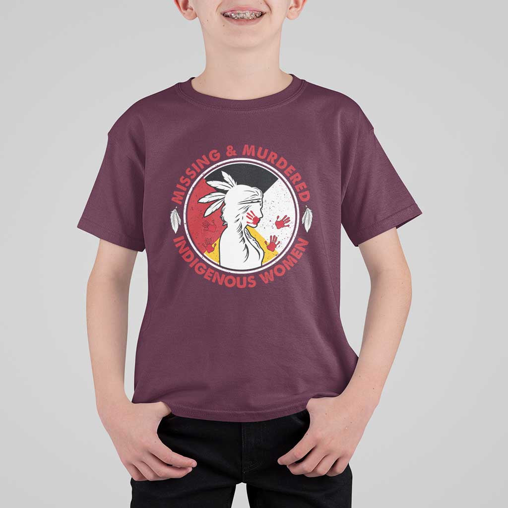 MMIW Missing and Murdered Indigenous Women Red Hand T Shirt For Kid - Wonder Print Shop