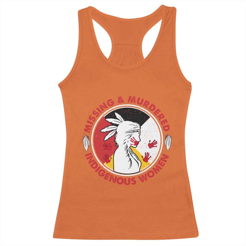 MMIW Missing and Murdered Indigenous Women Red Hand Racerback Tank Top - Wonder Print Shop
