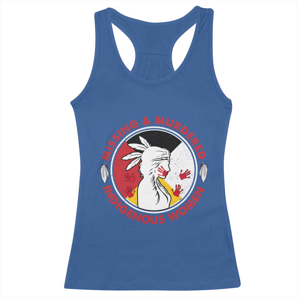 MMIW Missing and Murdered Indigenous Women Red Hand Racerback Tank Top - Wonder Print Shop
