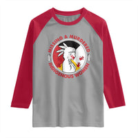 MMIW Missing and Murdered Indigenous Women Red Hand Raglan Shirt - Wonder Print Shop