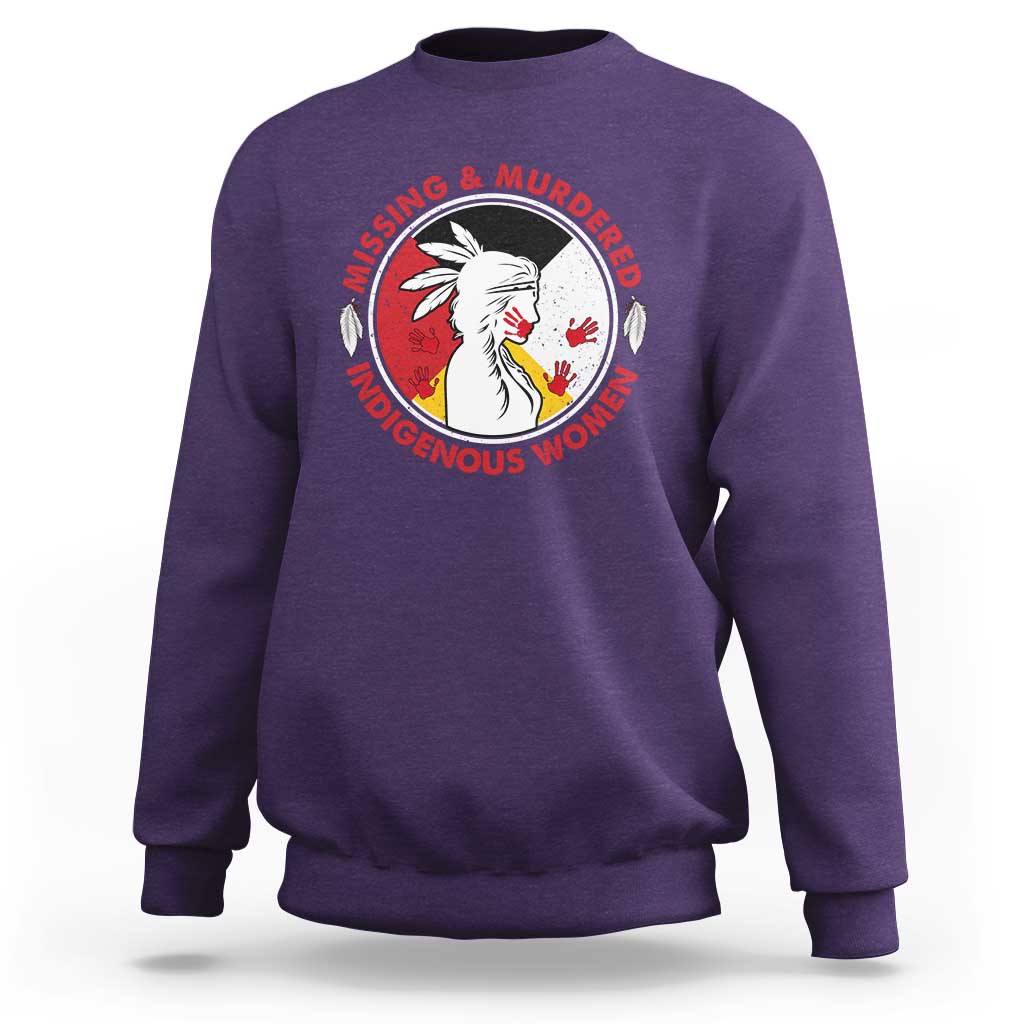 MMIW Missing and Murdered Indigenous Women Red Hand Sweatshirt - Wonder Print Shop