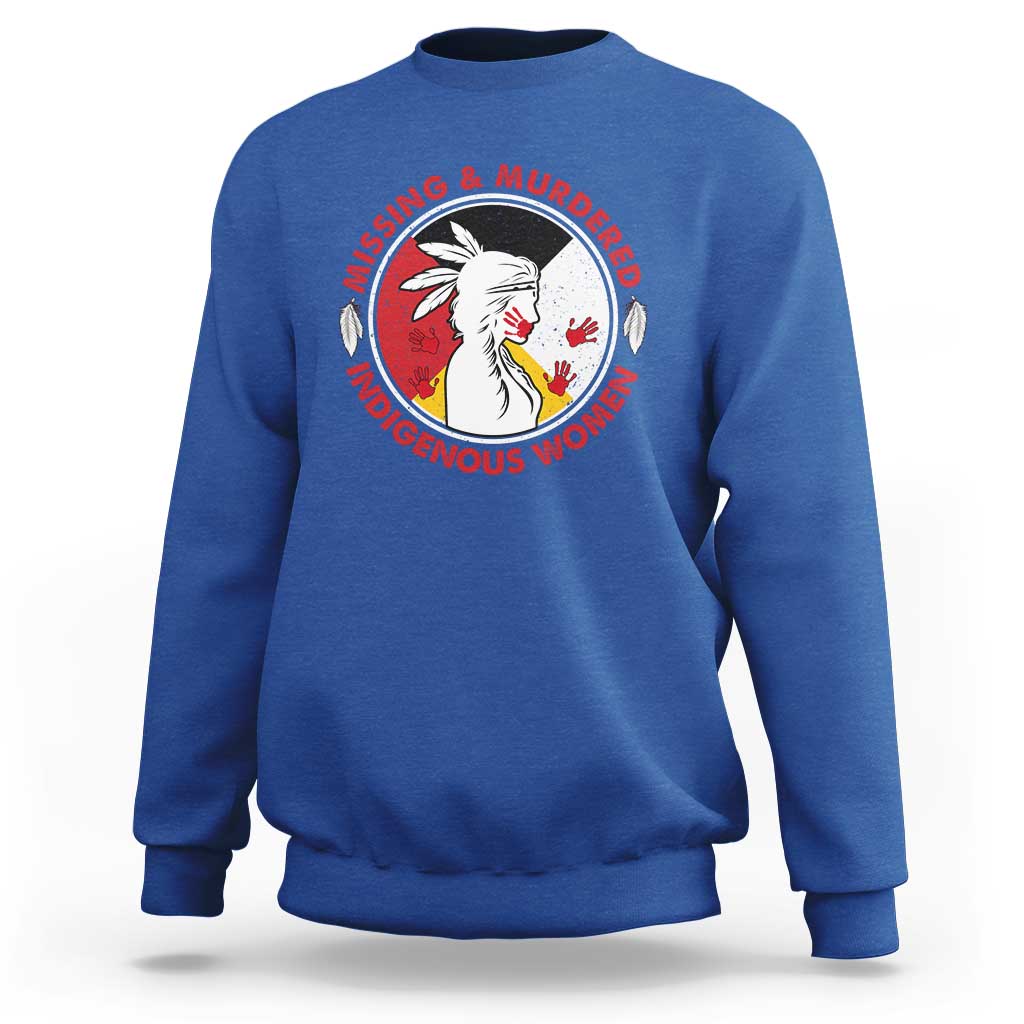 MMIW Missing and Murdered Indigenous Women Red Hand Sweatshirt - Wonder Print Shop
