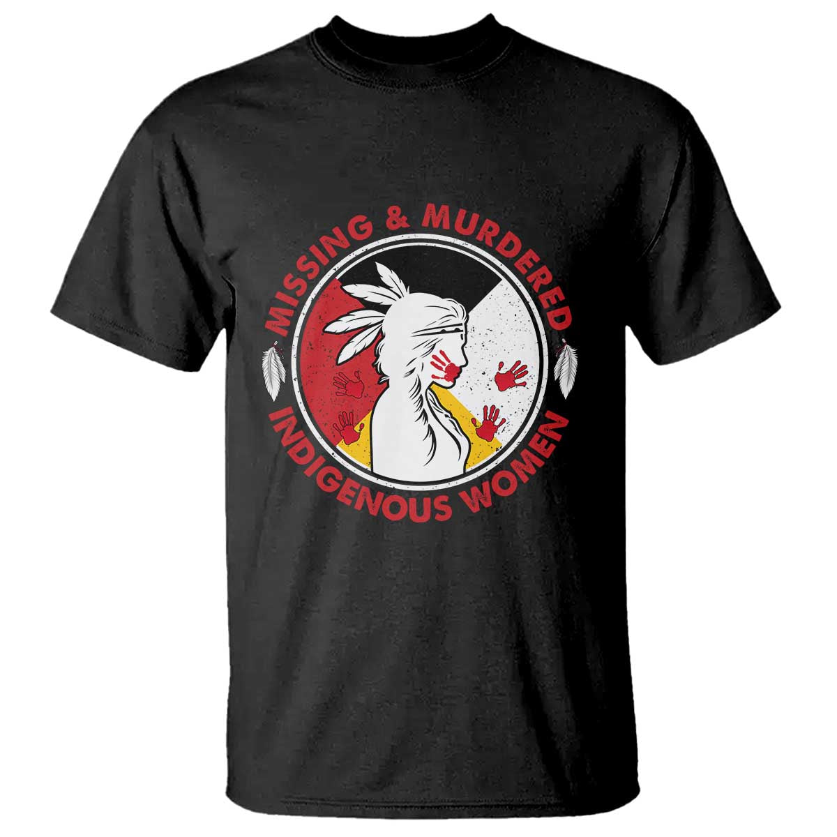 MMIW Missing and Murdered Indigenous Women Red Hand T Shirt - Wonder Print Shop