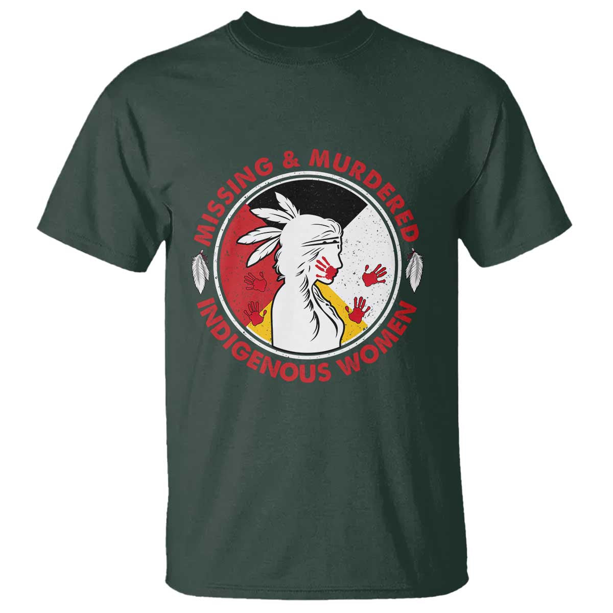 MMIW Missing and Murdered Indigenous Women Red Hand T Shirt - Wonder Print Shop