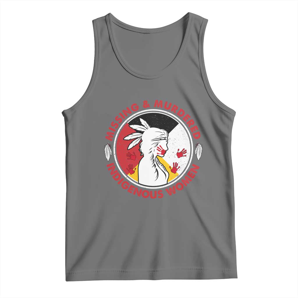 MMIW Missing and Murdered Indigenous Women Red Hand Tank Top - Wonder Print Shop