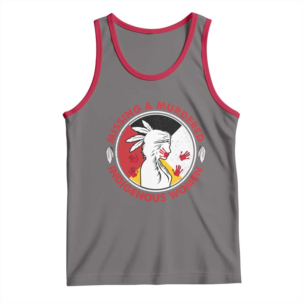 MMIW Missing and Murdered Indigenous Women Red Hand Tank Top - Wonder Print Shop