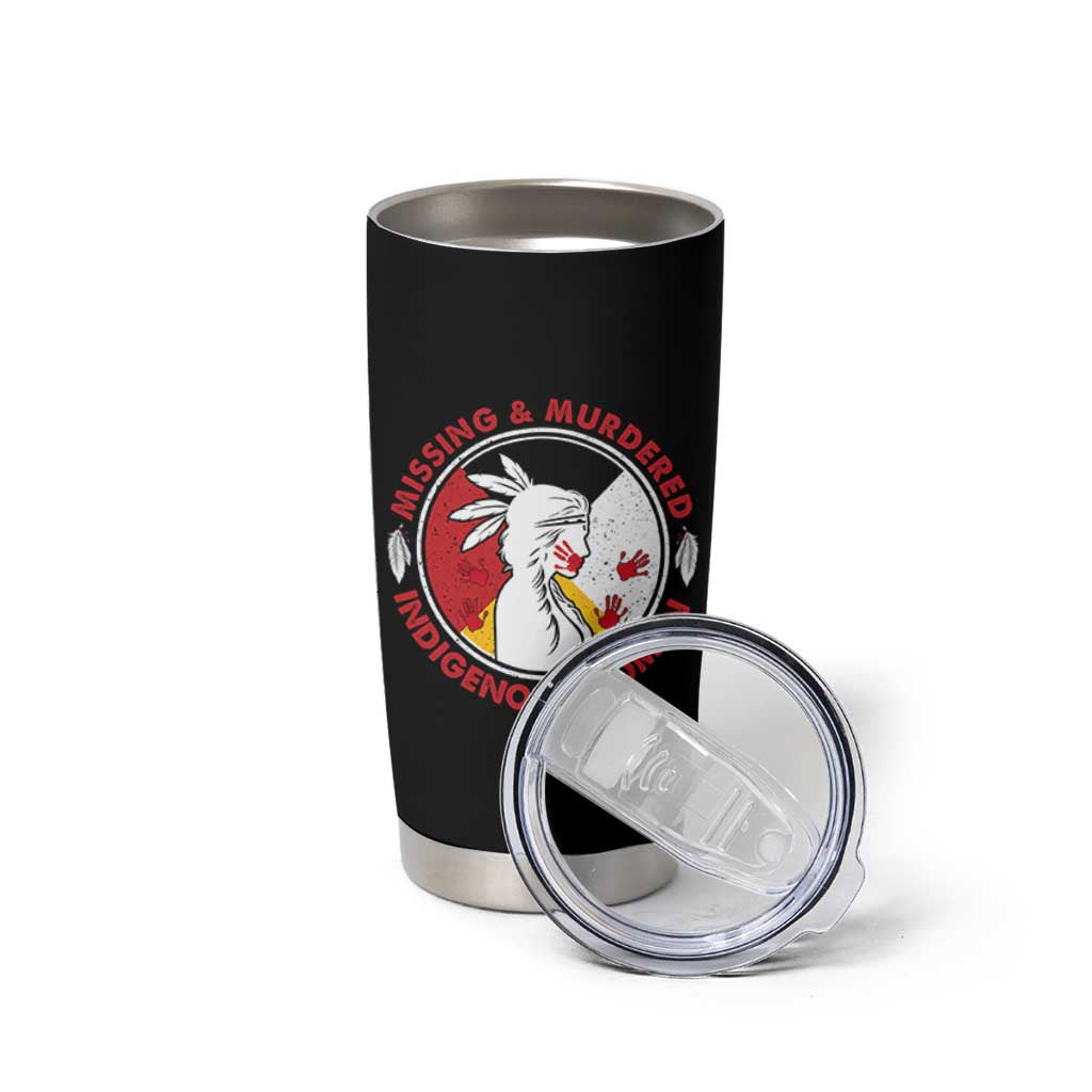 MMIW Missing and Murdered Indigenous Women Red Hand Tumbler Cup