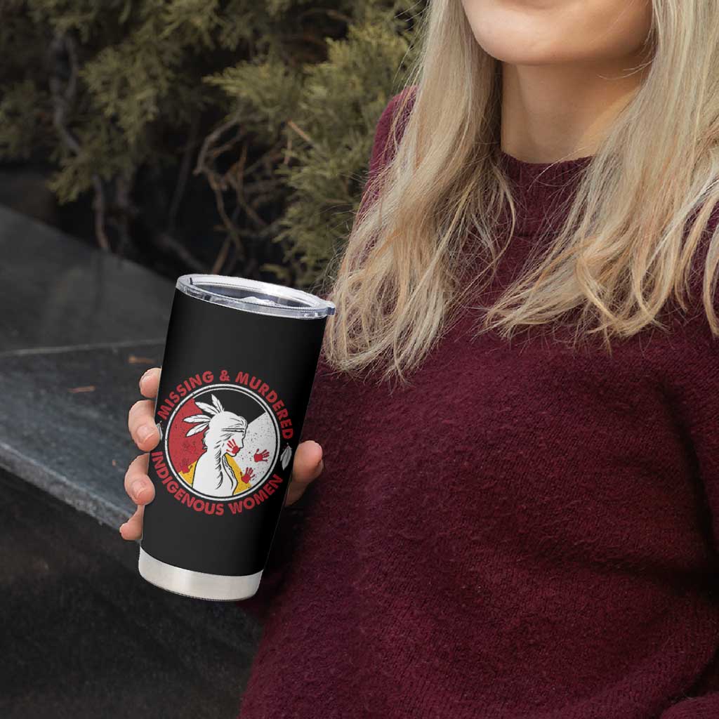 MMIW Missing and Murdered Indigenous Women Red Hand Tumbler Cup