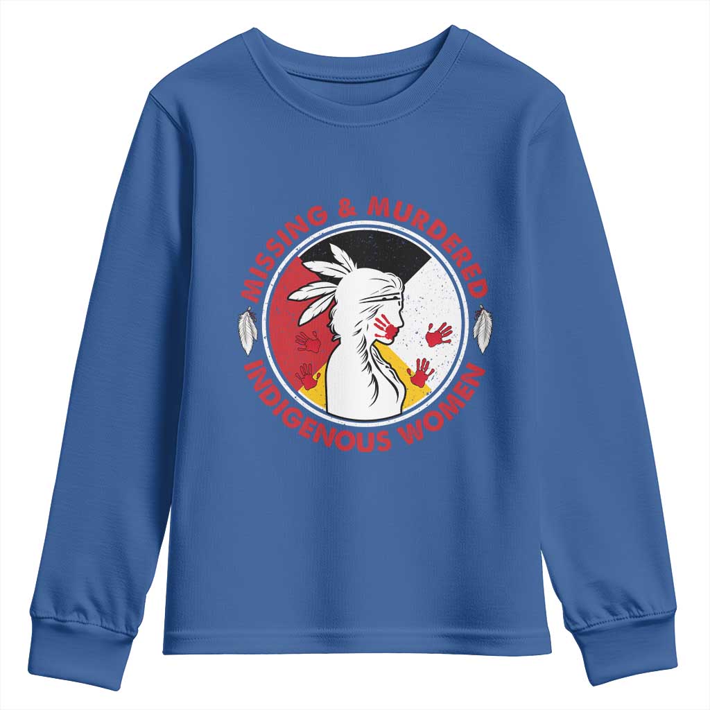 MMIW Missing and Murdered Indigenous Women Red Hand Youth Sweatshirt - Wonder Print Shop