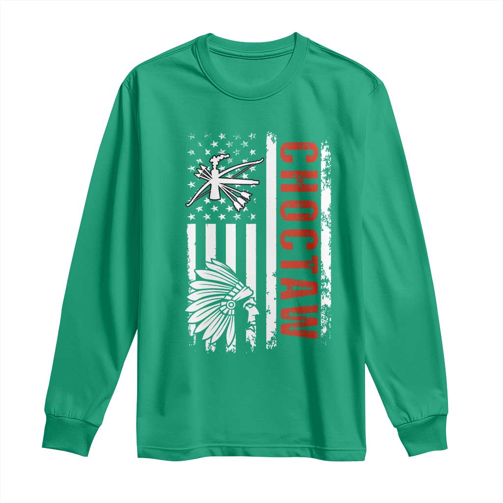 Choctaw Tribe Native American Day Indigenous Peoples Day Long Sleeve Shirt - Wonder Print Shop