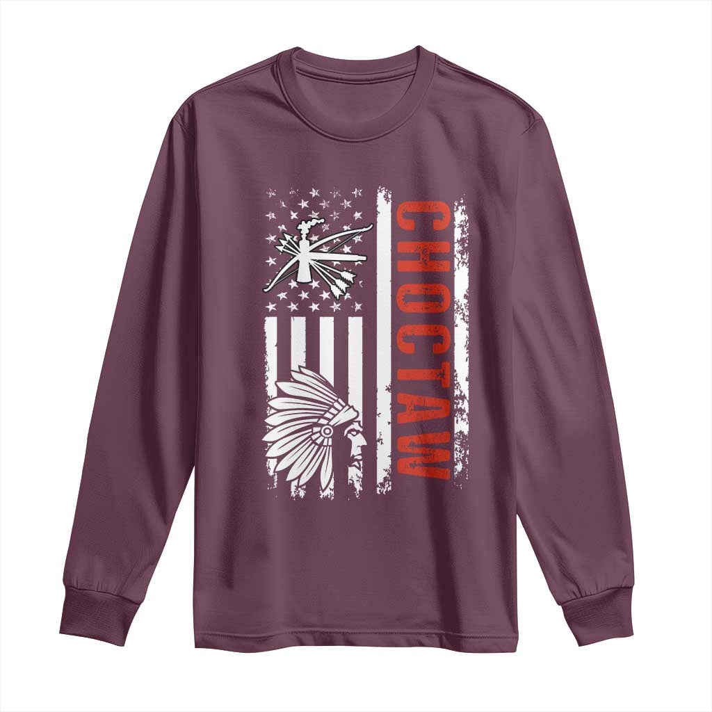 Choctaw Tribe Native American Day Indigenous Peoples Day Long Sleeve Shirt - Wonder Print Shop