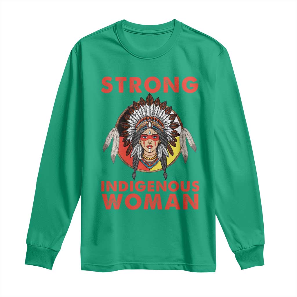 MMIW Native American Strong Indigenous Woman Long Sleeve Shirt - Wonder Print Shop