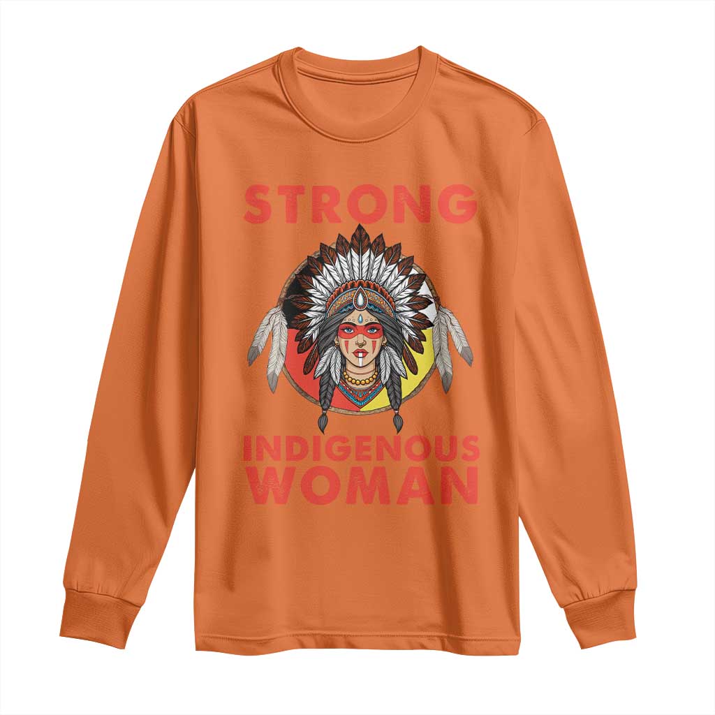 MMIW Native American Strong Indigenous Woman Long Sleeve Shirt - Wonder Print Shop