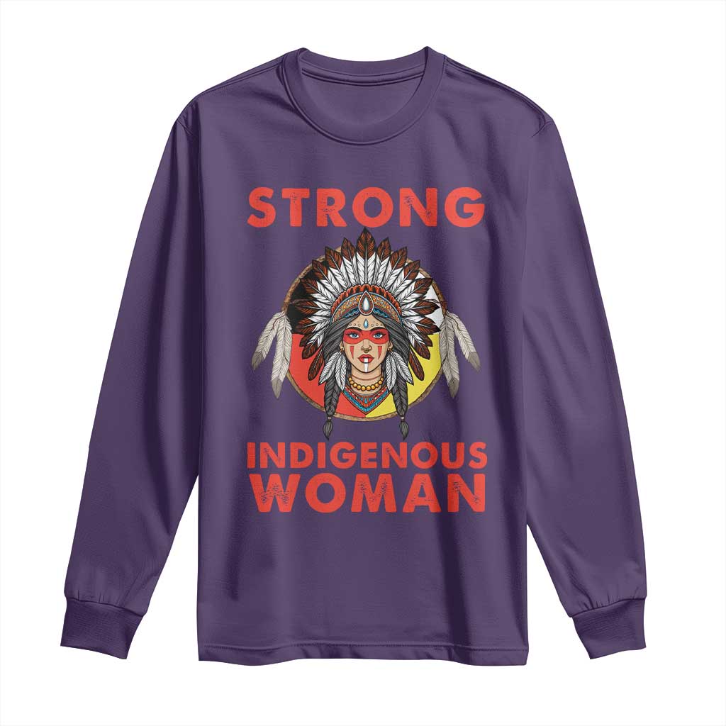 MMIW Native American Strong Indigenous Woman Long Sleeve Shirt - Wonder Print Shop
