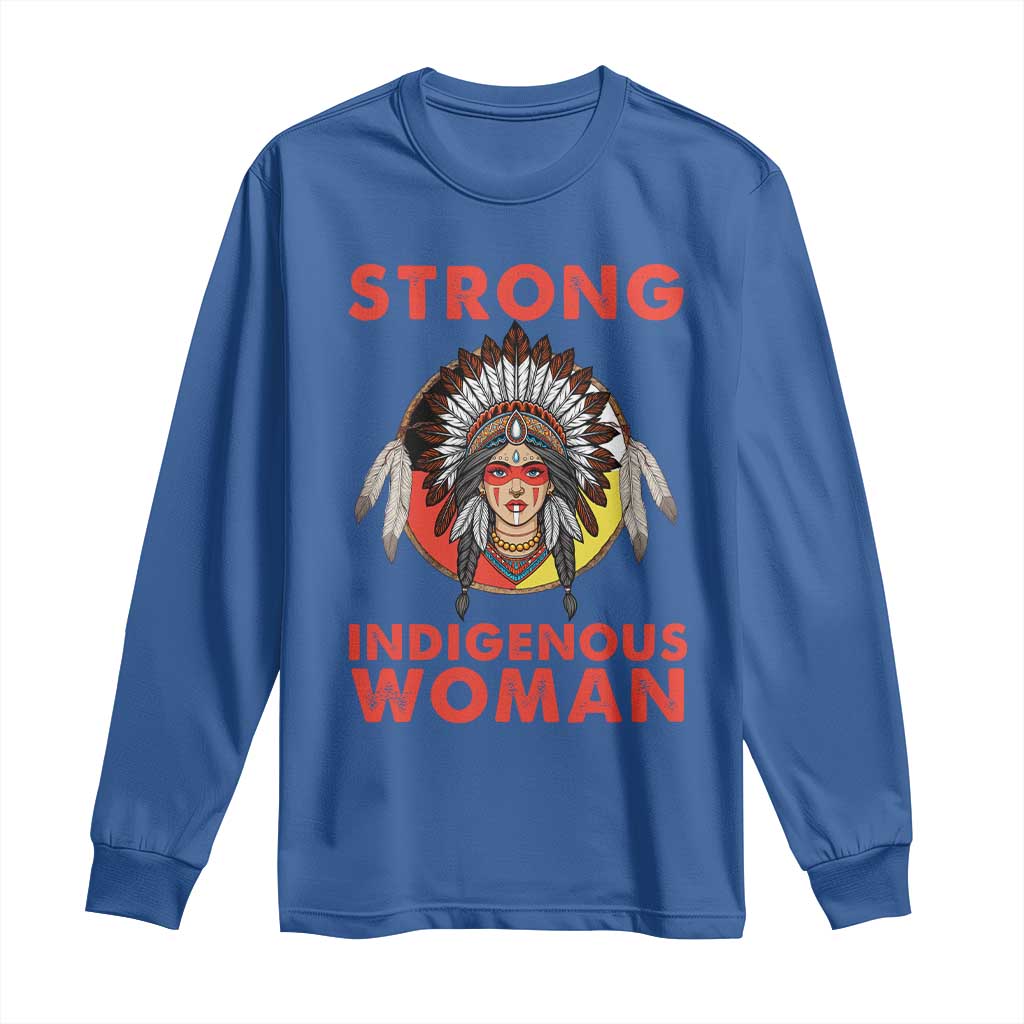 MMIW Native American Strong Indigenous Woman Long Sleeve Shirt - Wonder Print Shop