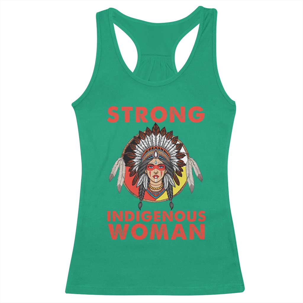 MMIW Native American Strong Indigenous Woman Racerback Tank Top - Wonder Print Shop