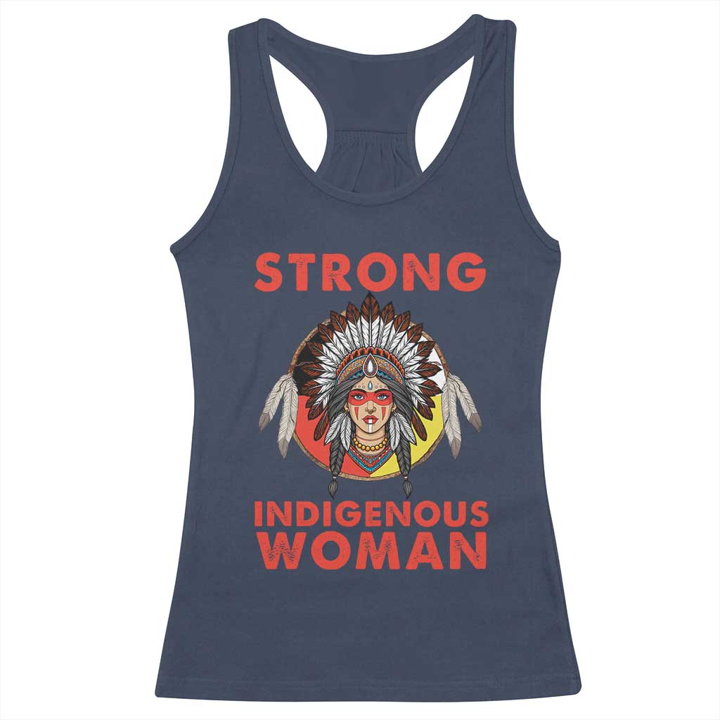 MMIW Native American Strong Indigenous Woman Racerback Tank Top - Wonder Print Shop