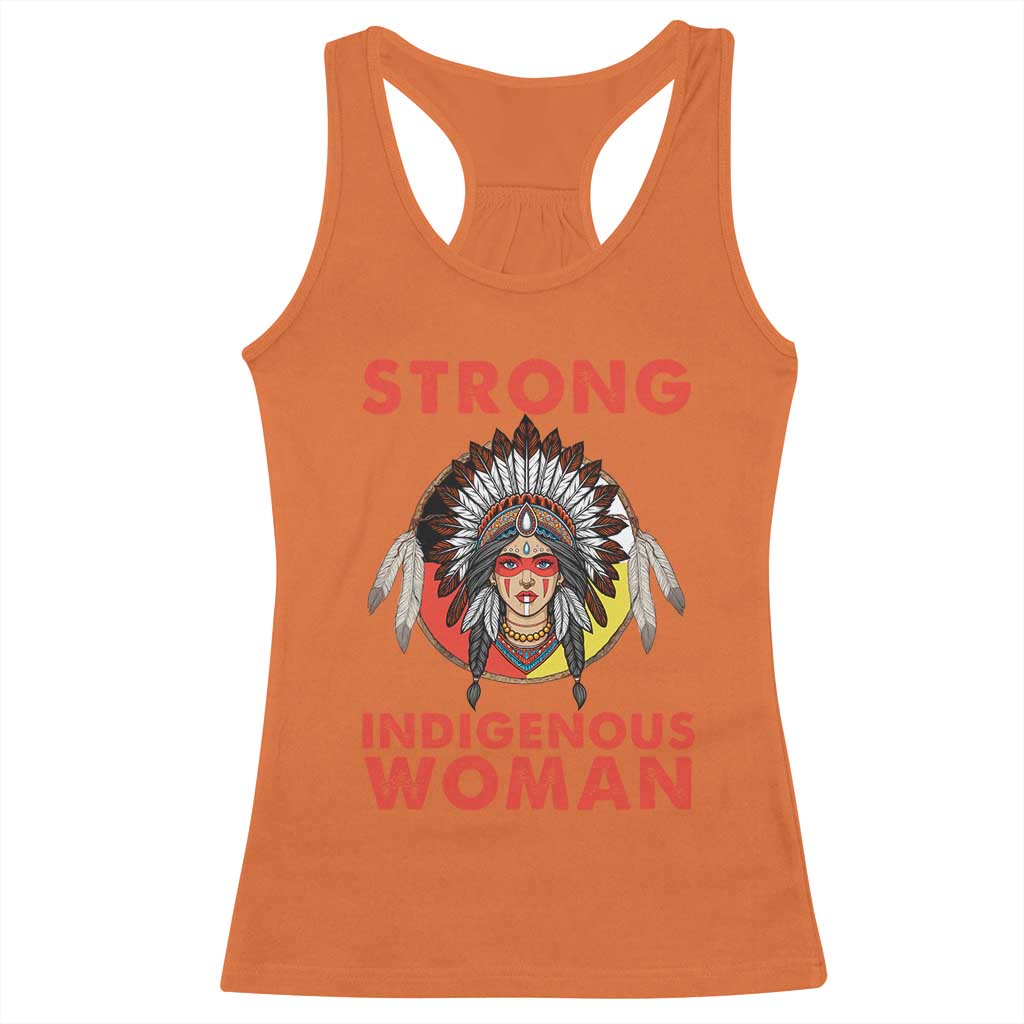 MMIW Native American Strong Indigenous Woman Racerback Tank Top - Wonder Print Shop