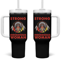 MMIW Native American Strong Indigenous Woman Tumbler With Handle