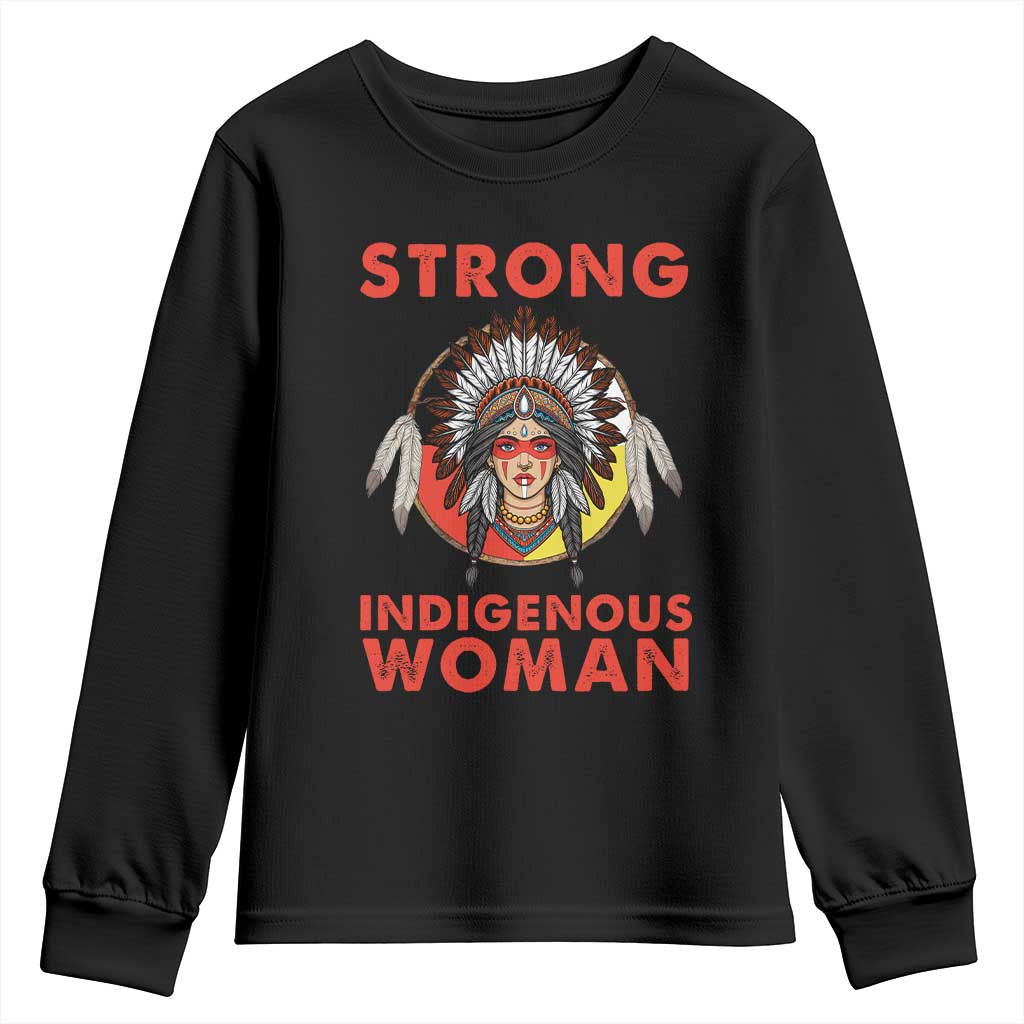 MMIW Native American Strong Indigenous Woman Youth Sweatshirt - Wonder Print Shop