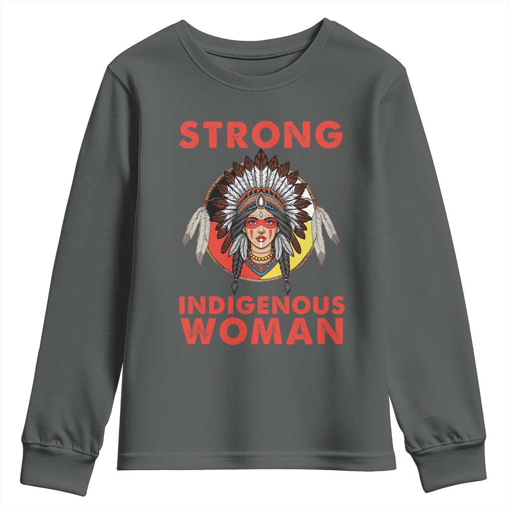MMIW Native American Strong Indigenous Woman Youth Sweatshirt - Wonder Print Shop