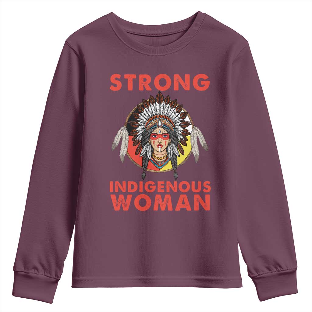 MMIW Native American Strong Indigenous Woman Youth Sweatshirt - Wonder Print Shop