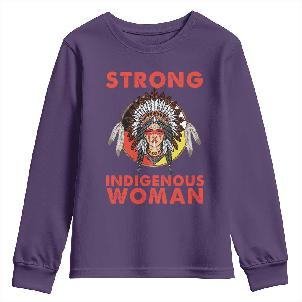 MMIW Native American Strong Indigenous Woman Youth Sweatshirt - Wonder Print Shop