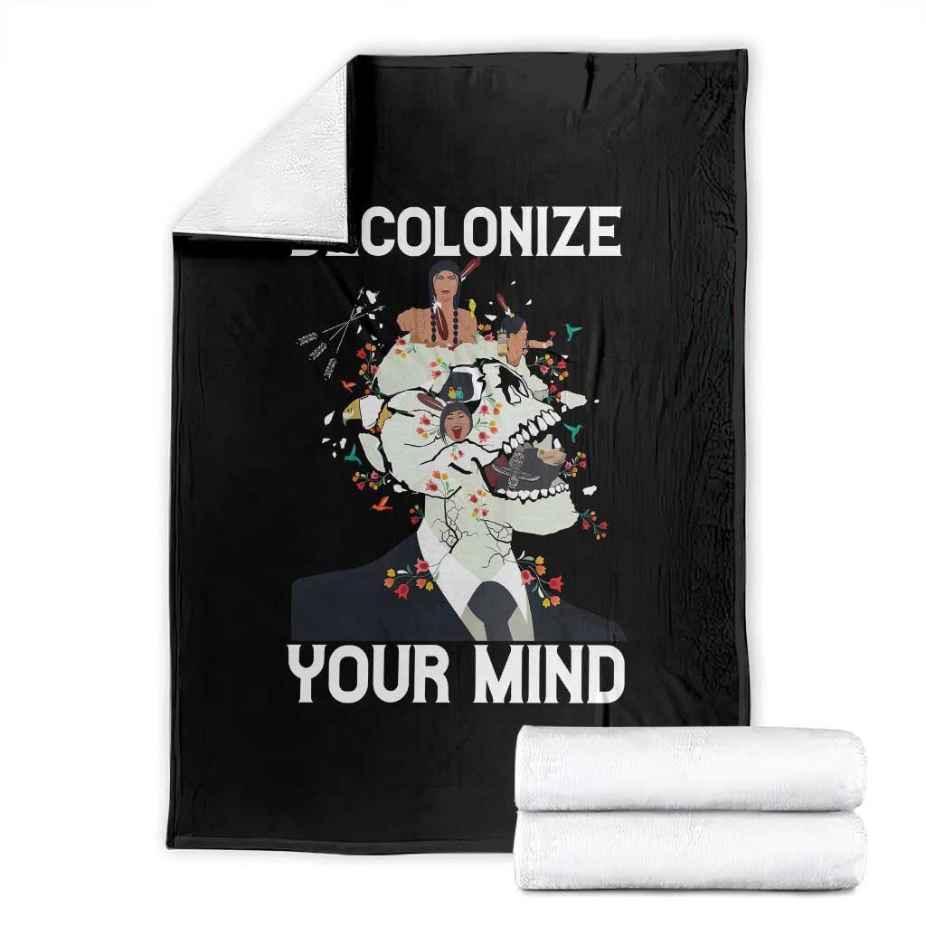 Indigenous People Native American Throw Blanket Decolonize Your Mind - Wonder Print Shop