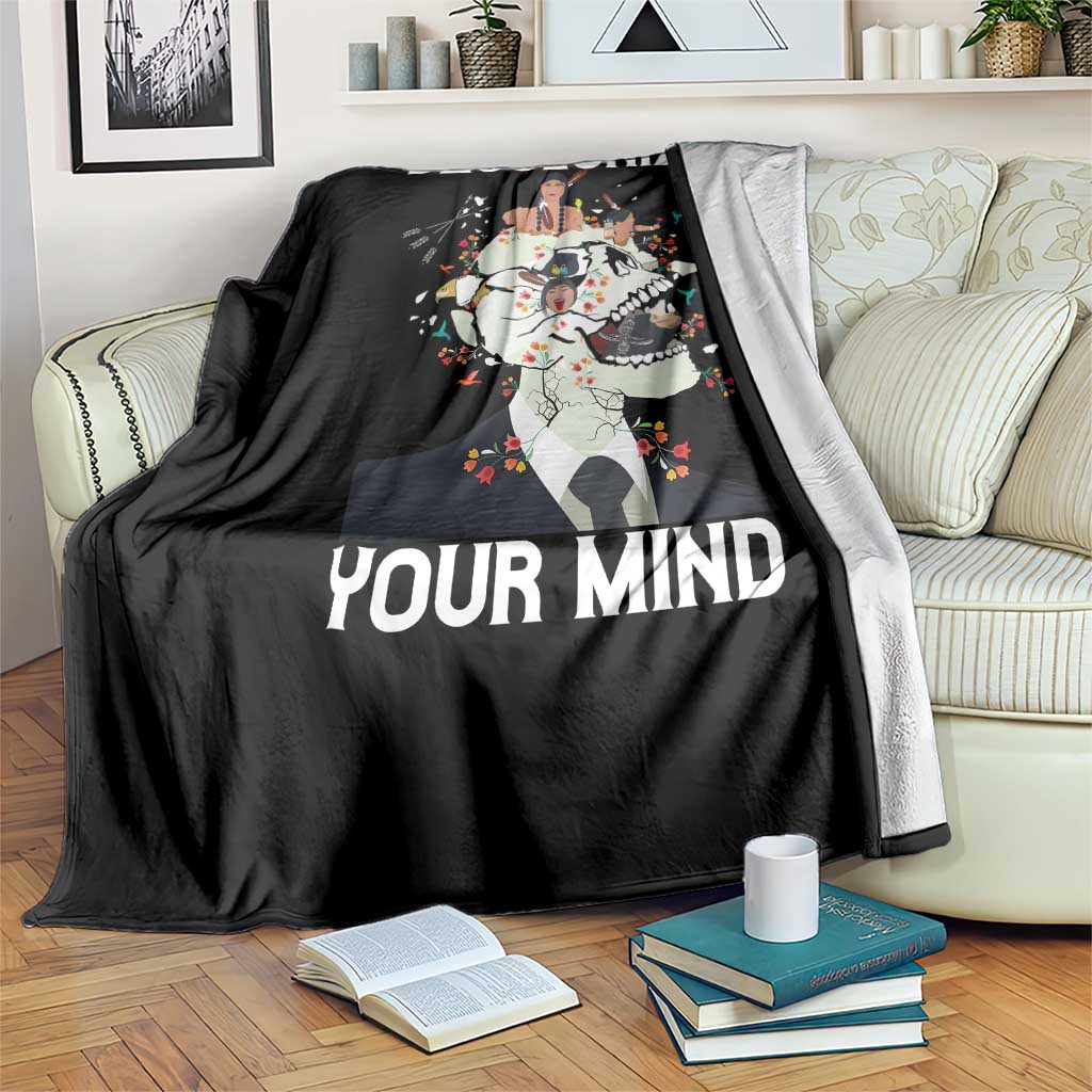Indigenous People Native American Throw Blanket Decolonize Your Mind - Wonder Print Shop