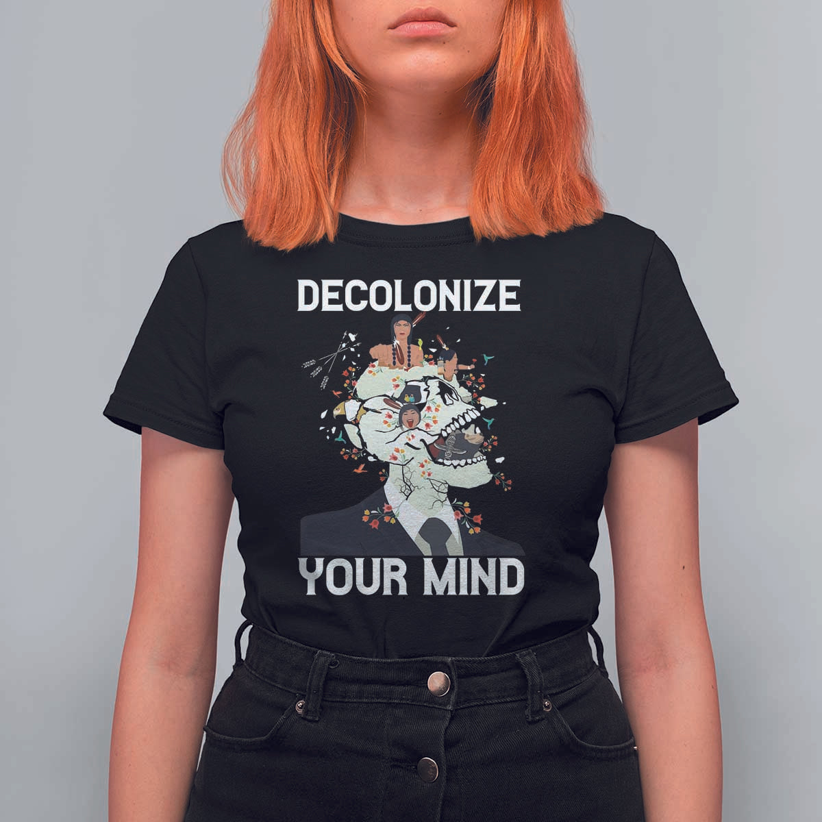 Indigenous People Native American T Shirt For Women Decolonize Your Mind - Wonder Print Shop