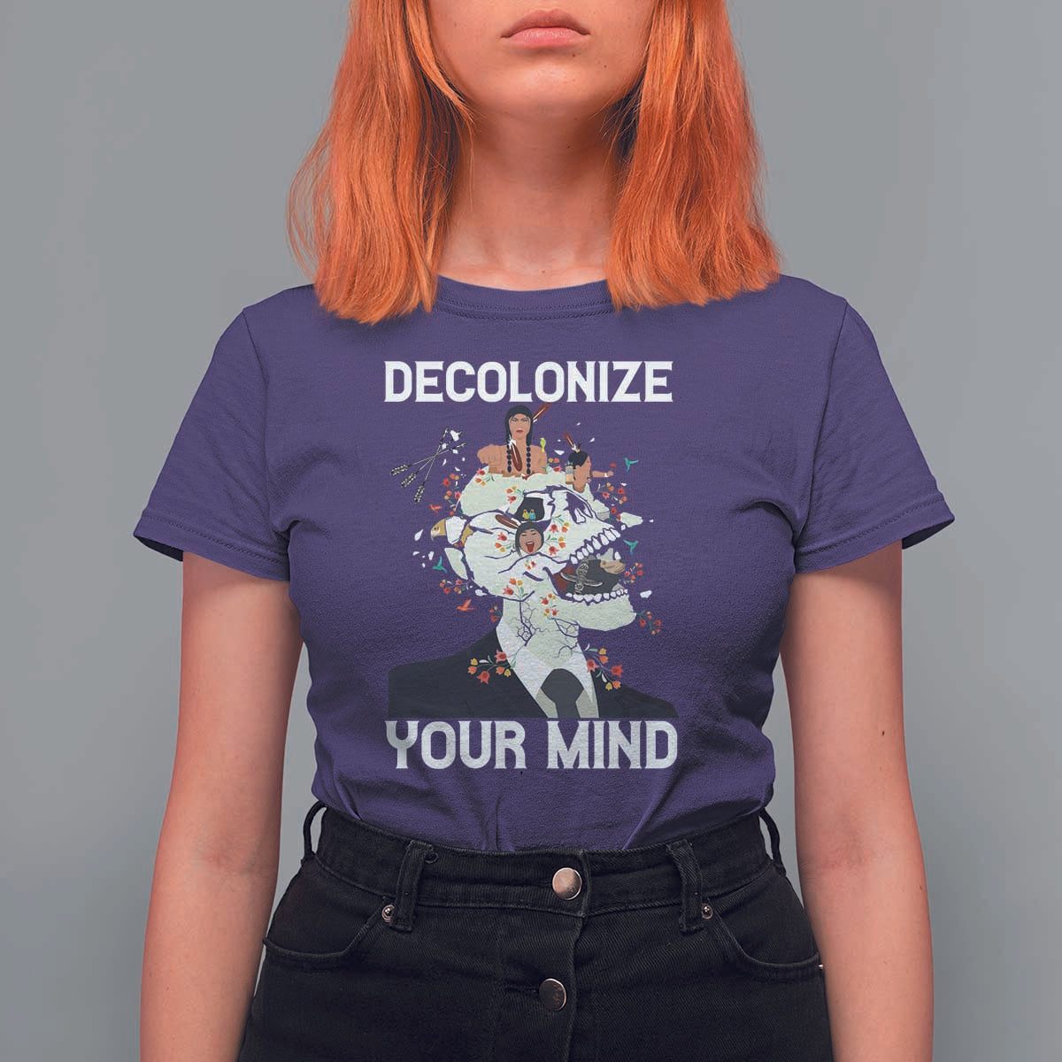 Indigenous People Native American T Shirt For Women Decolonize Your Mind - Wonder Print Shop