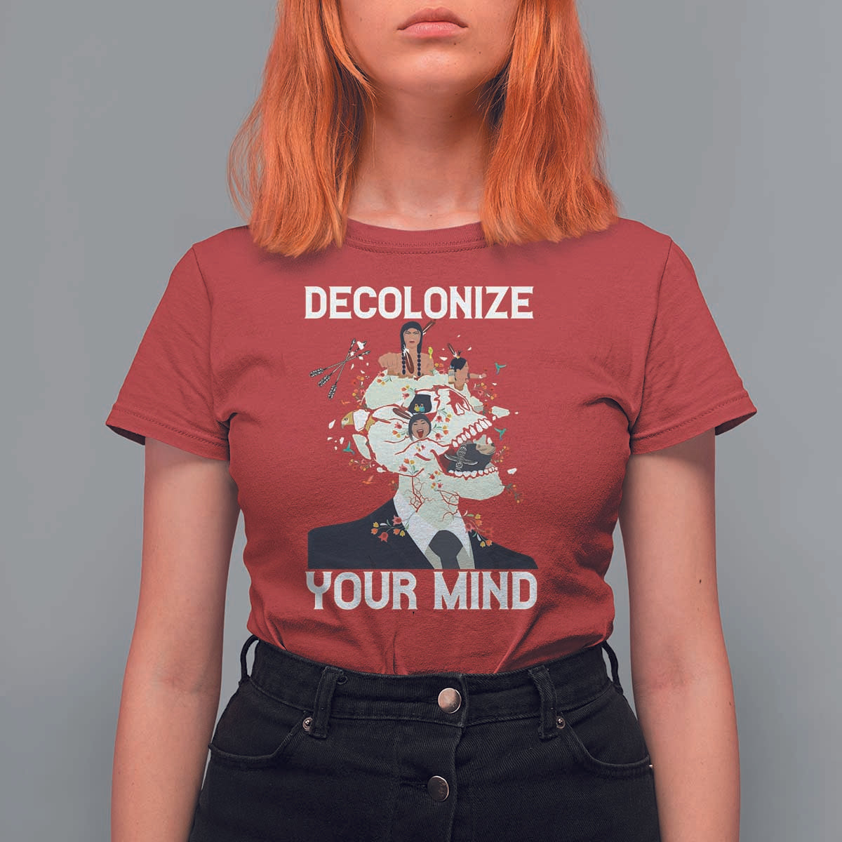 Indigenous People Native American T Shirt For Women Decolonize Your Mind - Wonder Print Shop