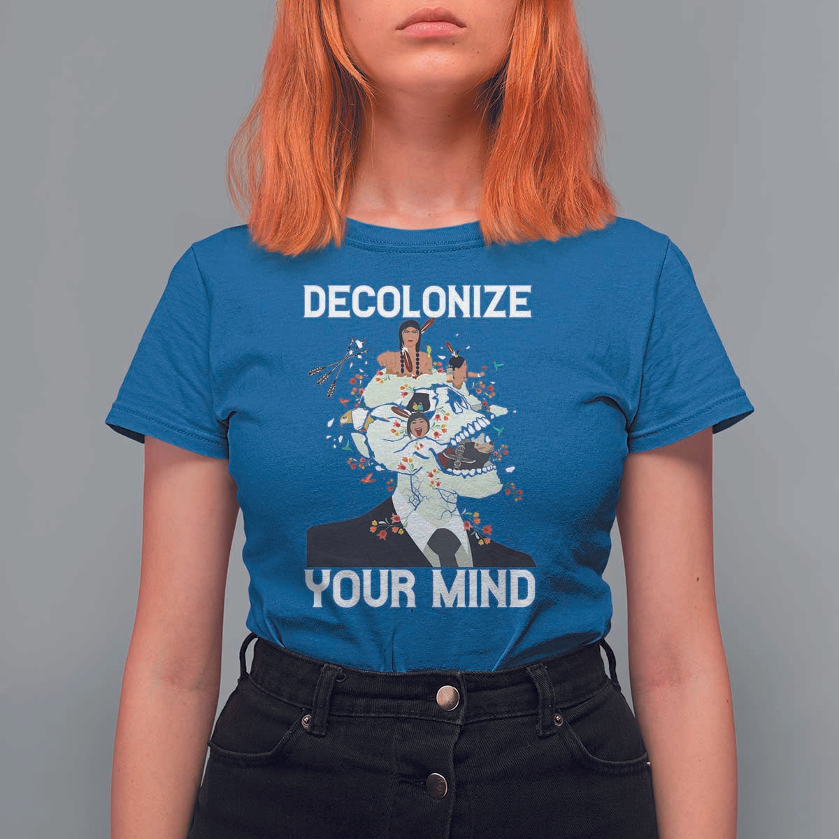 Indigenous People Native American T Shirt For Women Decolonize Your Mind - Wonder Print Shop
