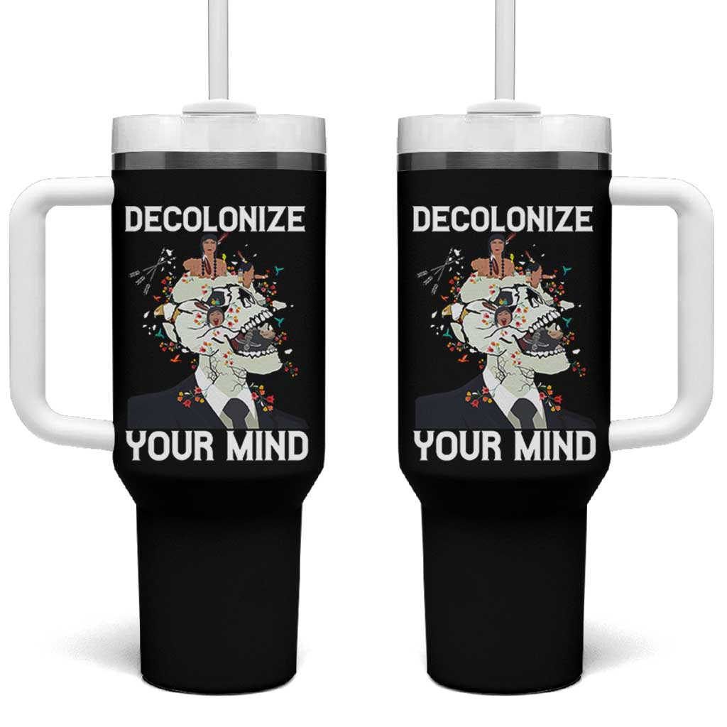 Indigenous People Native American Tumbler With Handle Decolonize Your Mind