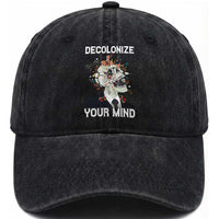 Indigenous People Native American Washed Cotton Baseball Cap Decolonize Your Mind