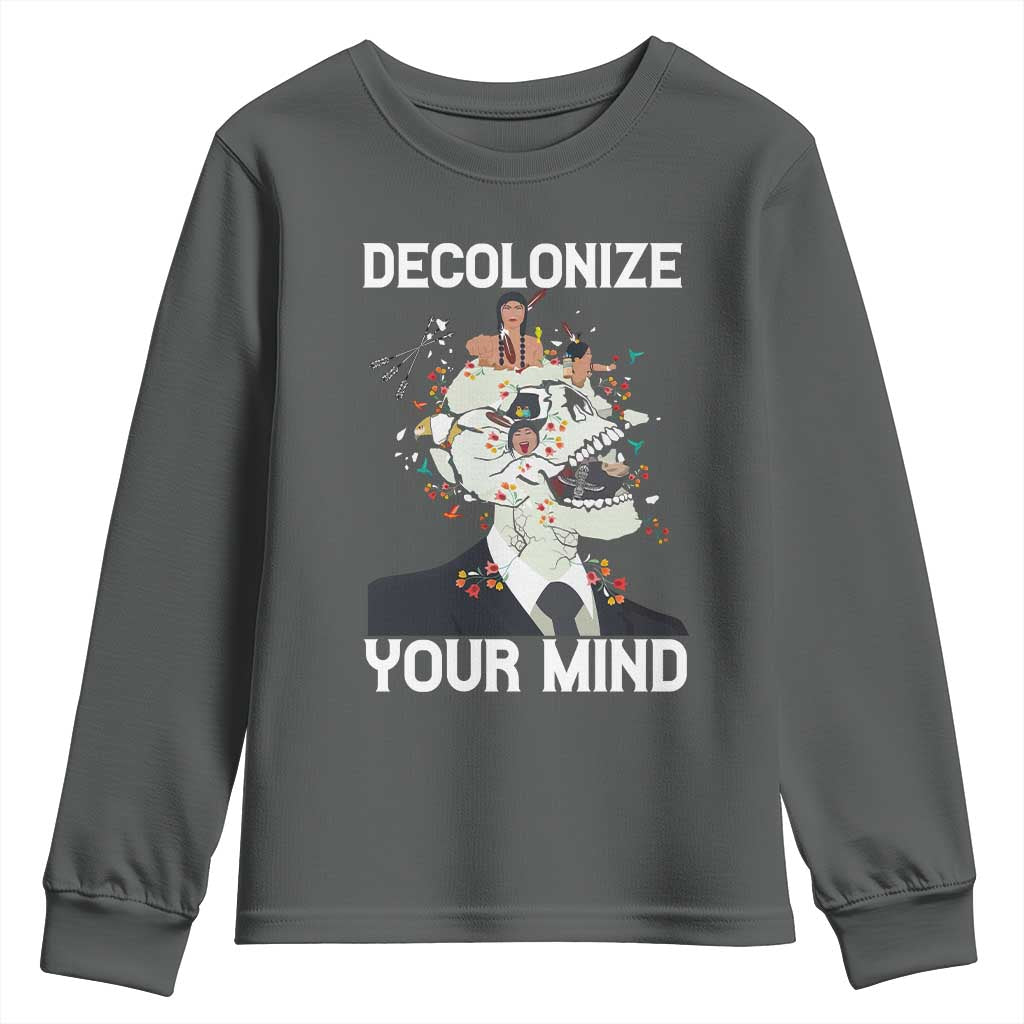 Indigenous People Native American Youth Sweatshirt Decolonize Your Mind - Wonder Print Shop