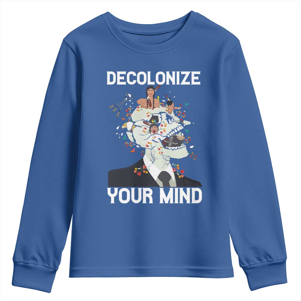 Indigenous People Native American Youth Sweatshirt Decolonize Your Mind - Wonder Print Shop