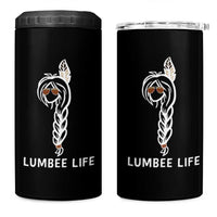 Native American Women 4 in 1 Can Cooler Tumbler Lumbee American Indian Tribe Indigenous Girl Life