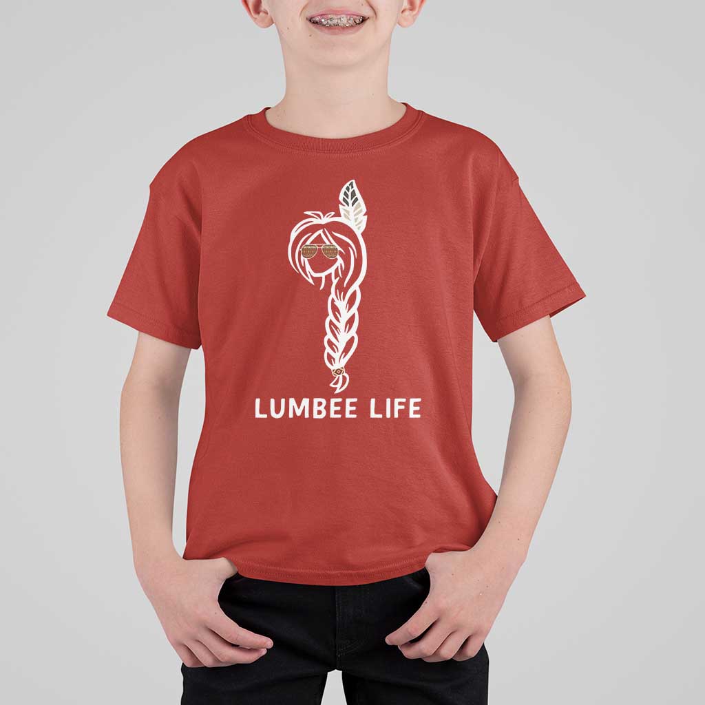 Native American Women T Shirt For Kid Lumbee American Indian Tribe Indigenous Girl Life - Wonder Print Shop