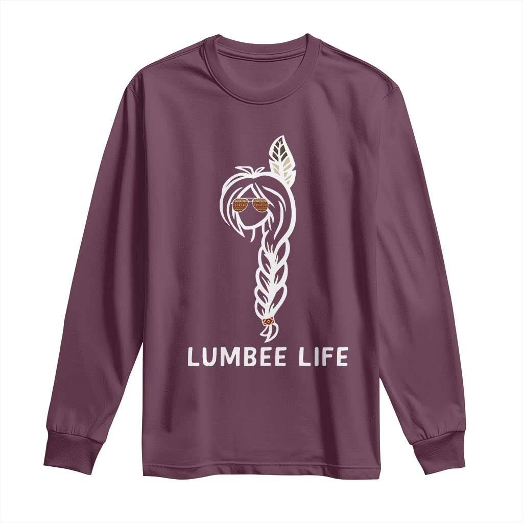 Native American Women Long Sleeve Shirt Lumbee American Indian Tribe Indigenous Girl Life - Wonder Print Shop