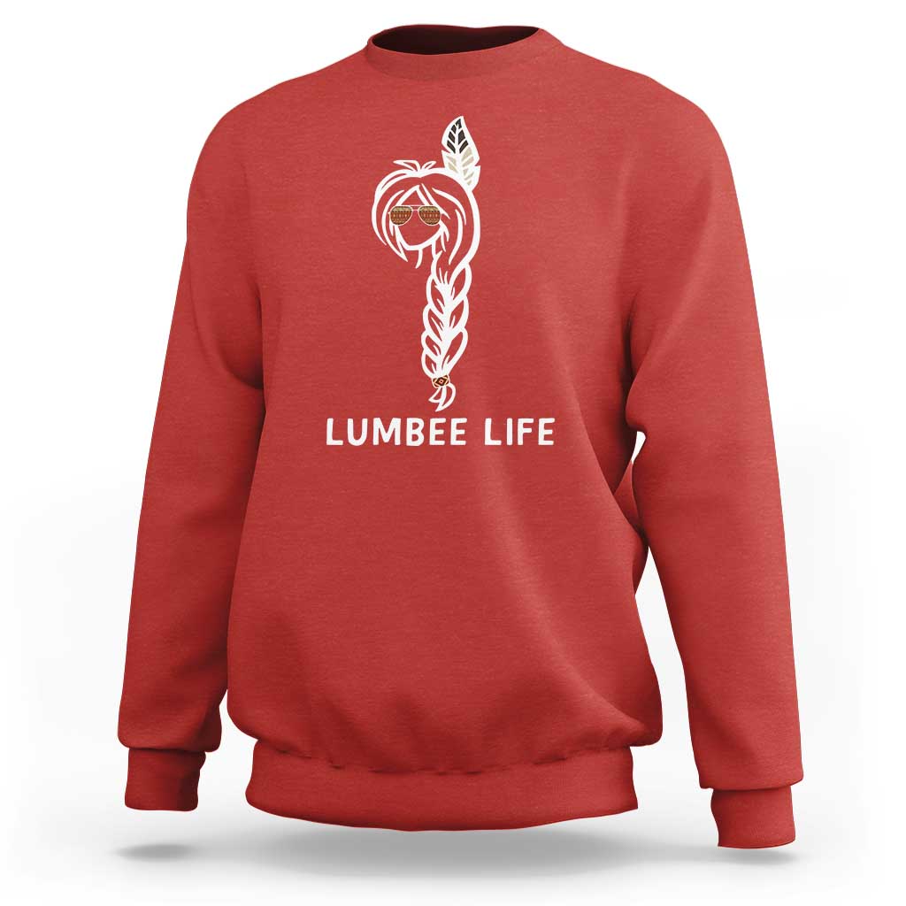 Native American Women Sweatshirt Lumbee American Indian Tribe Indigenous Girl Life - Wonder Print Shop