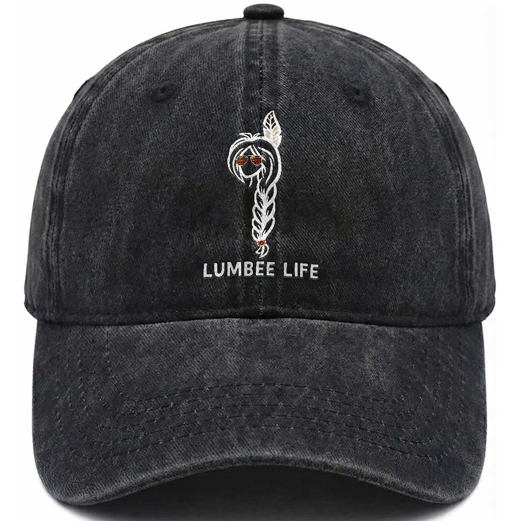 Native American Women Washed Cotton Baseball Cap Lumbee American Indian Tribe Indigenous Girl Life