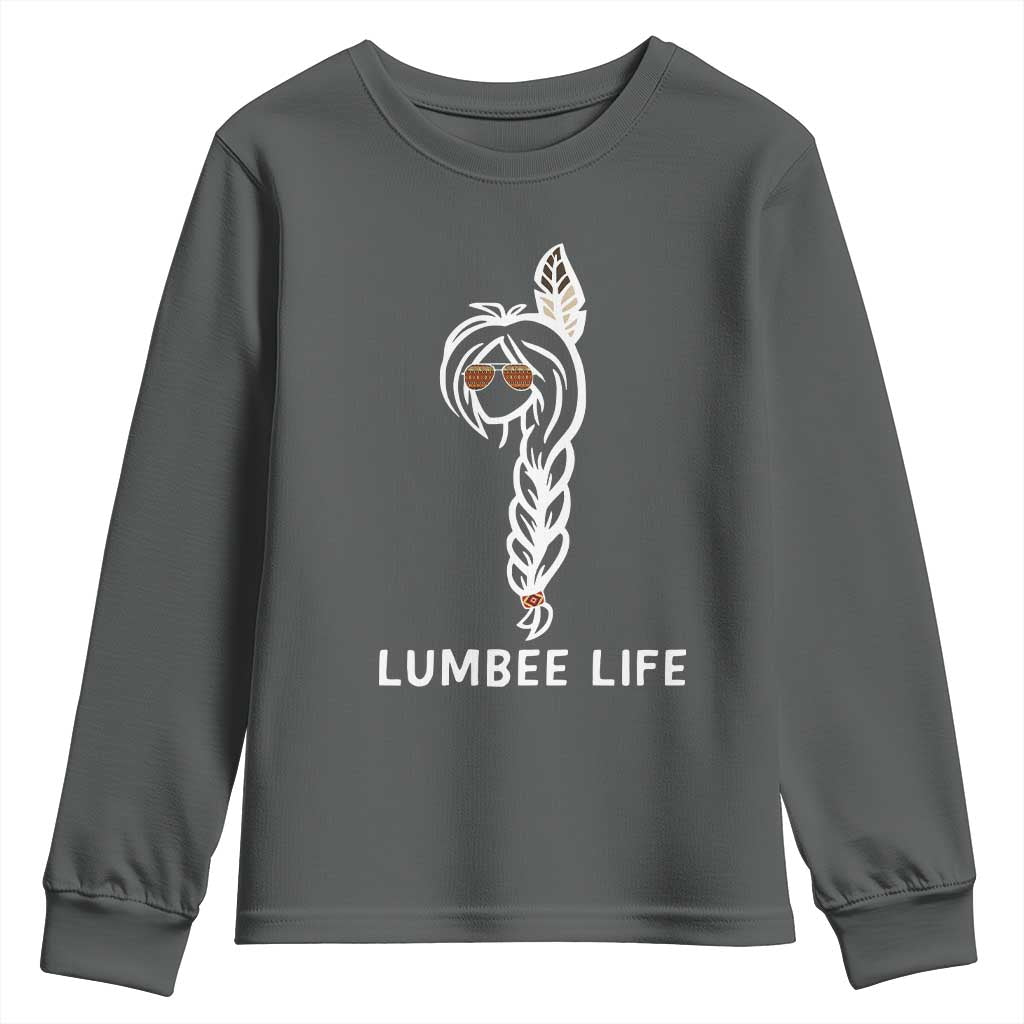 Native American Women Youth Sweatshirt Lumbee American Indian Tribe Indigenous Girl Life - Wonder Print Shop