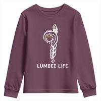 Native American Women Youth Sweatshirt Lumbee American Indian Tribe Indigenous Girl Life - Wonder Print Shop